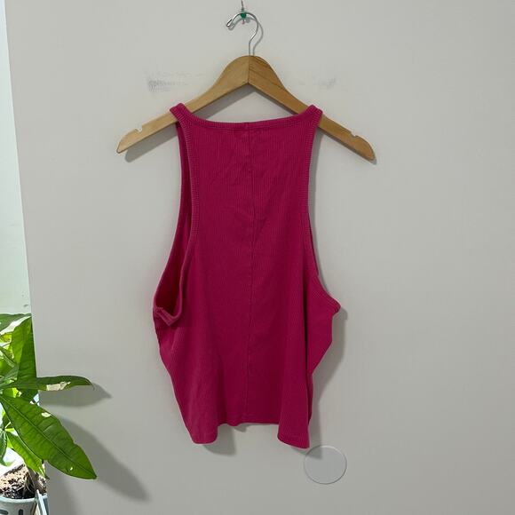 J. Crew Pink Ribbed Tank Size 2X - Picture 3 of 4